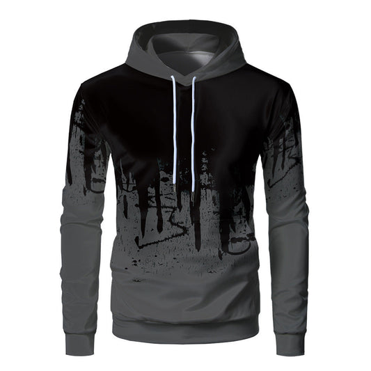 Sweat à capuche unisexe – Coupe ample – Imprimé 3D – Poignets côtelés – Respirant