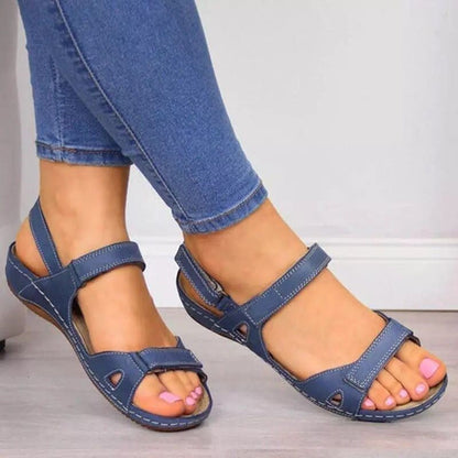 Sandales femme – Semelle plateforme – Bout ouvert – Brides ajustables confortables