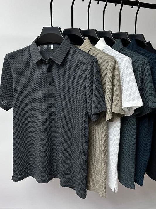 Polo en mesh moderne, confortable et léger pour homme