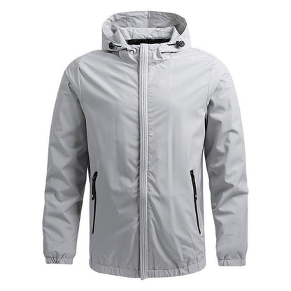 Veste à capuche homme – Coupe régulière – Imperméable – Fermeture zippée – Poches sécurisées