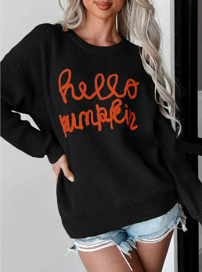 Pull femme – Coupe décontractée – Maille laine – Texture côtelée – Motif crochet