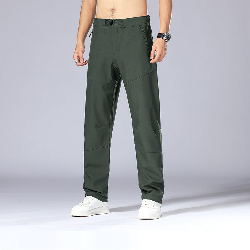 Pantalon cargo homme – Coupe décontractée – Taille ajustable – Poches zippées – Tissu résistant