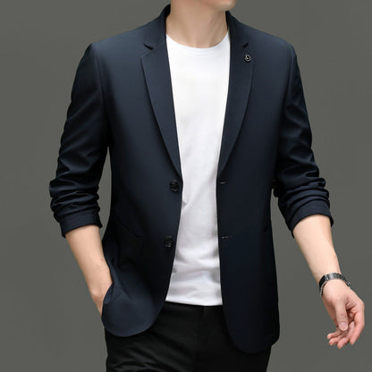 Veste homme – Coupe slim – Tissu léger – Revers cranté – Fermeture 2 boutons