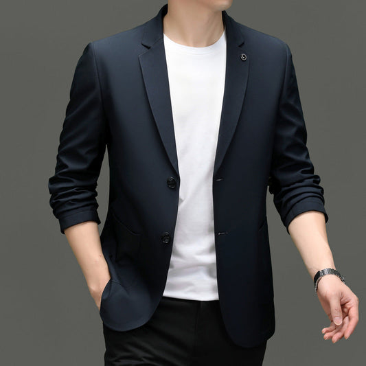 Veste homme – Coupe slim – Tissu léger – Revers cranté – Fermeture 2 boutons