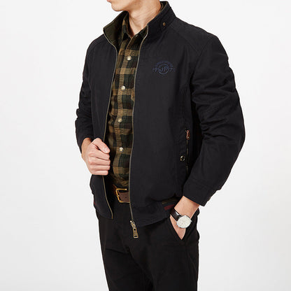 Veste réversible homme – Coupe standard – Tissu respirant – Col montant zippé
