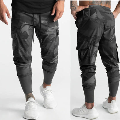 Pantalon cargo homme – Coupe décontractée – Tissu stretch respirant – Jambe fuselée