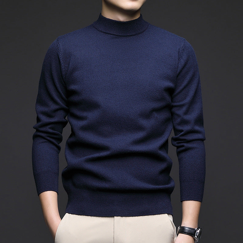 Pull homme – Coupe slim – Coton doux – Col rond côtelé – Style décontracté