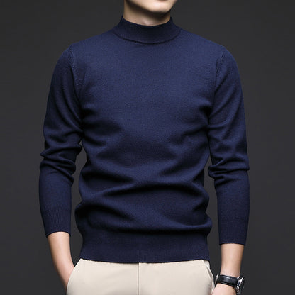 Pull homme – Coupe slim – Coton doux – Col rond côtelé – Style décontracté