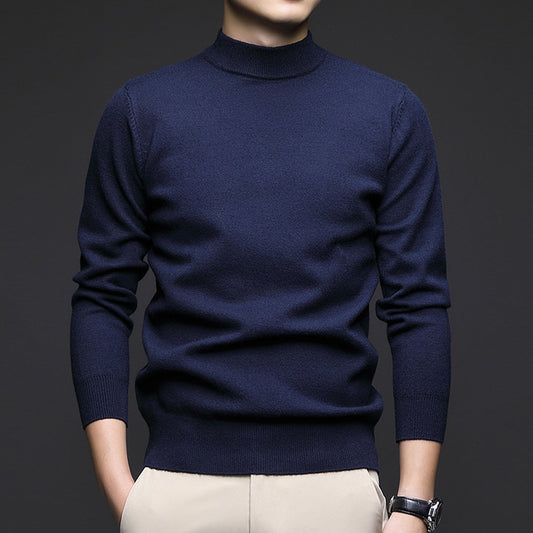 Pull homme – Coupe slim – Coton doux – Col rond côtelé – Style décontracté