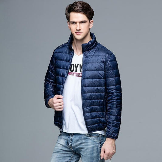 Veste matelassée homme – Coupe slim – Légère – Respirante – Col montant zip