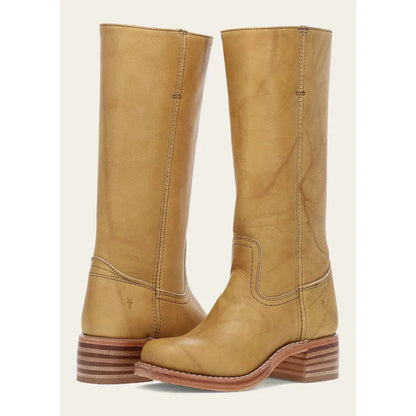 Bottes femme hautes – Cuir lisse – Coupe structurée – Bout rond – Petit talon