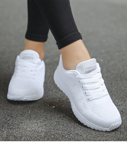 Baskets femme – Maille respirante – Maintien optimal – Fermeture à lacets antidérapante