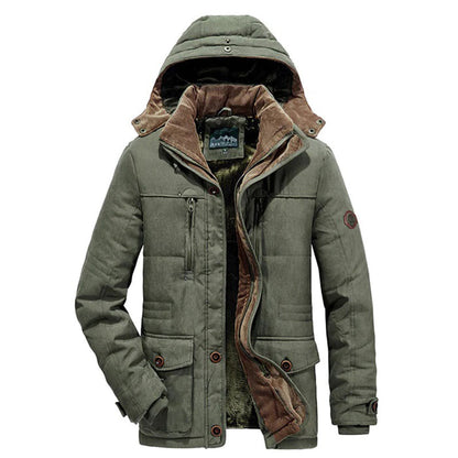 Veste homme – Coupe régulière – Doublure polaire – Capuche amovible – Déperlant