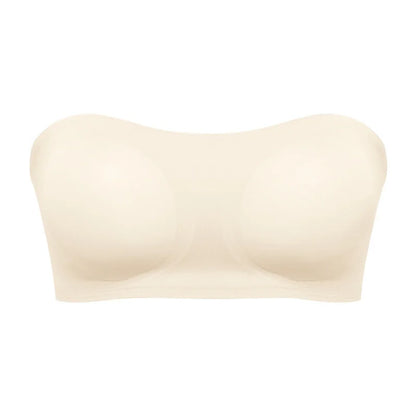 Soutien-gorge femme sans bretelles – Push-up sculptant – Maintien antidérapant – Finition invisible