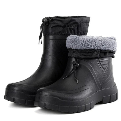 Bottes en caoutchouc homme – Imperméables – Doublure chaude – Tige mi-mollet