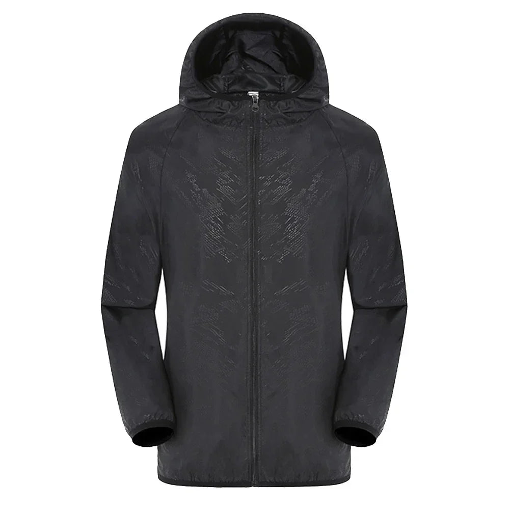 Manteau trench homme – Imperméable – Coupe décontractée – Capuche – Zip frontal