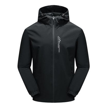 Veste softshell homme – Coupe régulière – Imperméable coupe-vent – Capuche zippée