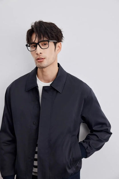 Veste homme – Coupe décontractée – Col classique – Poignets côtelés – Boutonnage devant