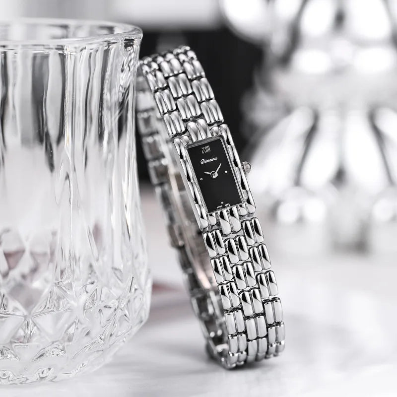 Amélie Montre Rectangle Prestige | Élégante Montre Femme