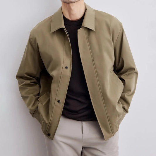 Veste homme – Coupe décontractée – Col classique – Poignets côtelés – Boutonnage devant