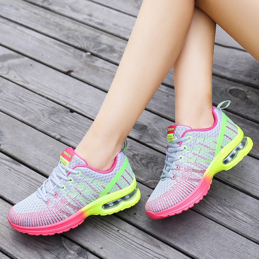 Chaussures de course femme – Maille respirante – Semelle amortie – Maintien ajusté