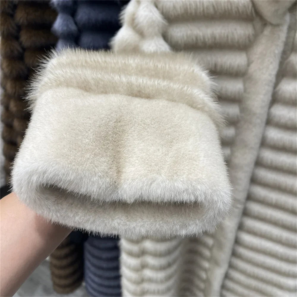 Lilou Manteau Long | Bordure en Fourrure Manteau