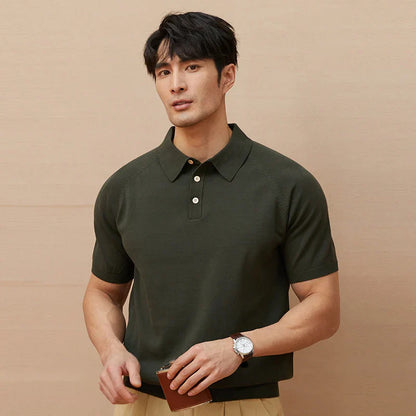 Polo homme – Coton maille légère – Coupe ajustée – Manches courtes élégantes