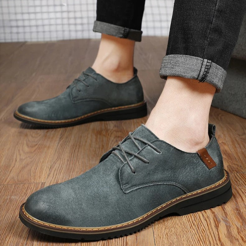 Chaussures Richelieu Homme – Cuir Lisse – Lacets Fermés – Coupe Classique Élégante