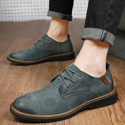Chaussures Richelieu Homme – Cuir Lisse – Lacets Fermés – Coupe Classique Élégante