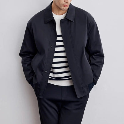Veste homme – Coupe décontractée – Col classique – Poignets côtelés – Boutonnage devant