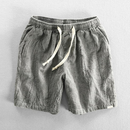 Short homme décontracté – Coupe ample – Tissu respirant – Taille élastique avec cordon