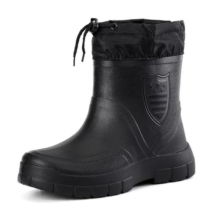 Bottes en caoutchouc homme – Imperméables – Doublure chaude – Tige mi-mollet