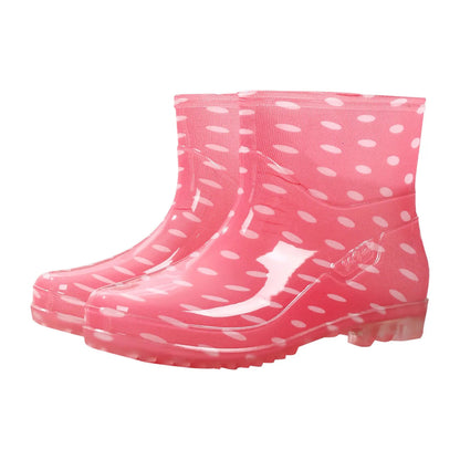 Bottes femme mi-mollet imperméables – Enfilage facile – Motif floral élégant