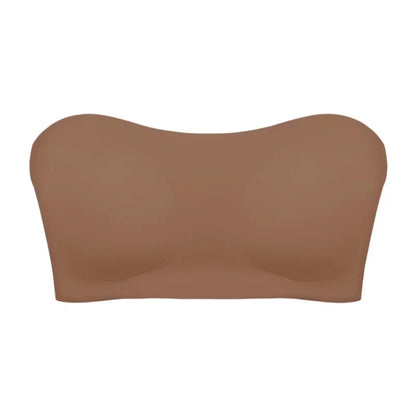 Soutien-gorge femme sans bretelles – Push-up sculptant – Maintien antidérapant – Finition invisible