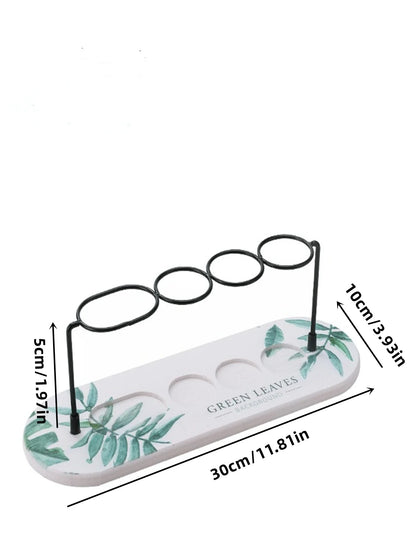 Porte-Brosses à Dents Minimaliste en Marbre et Métal