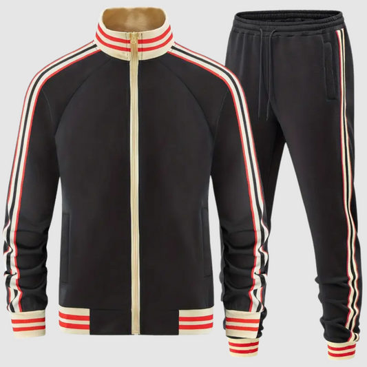 Survêtement homme – Slim Fit – Veste zippée – Bande contrastée – Taille ajustable