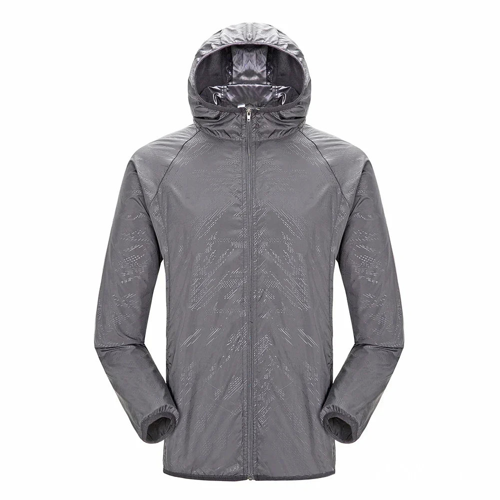 Manteau trench homme – Imperméable – Coupe décontractée – Capuche – Zip frontal