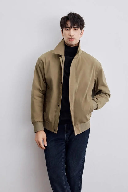 Veste homme – Coupe décontractée – Col classique – Poignets côtelés – Boutonnage devant