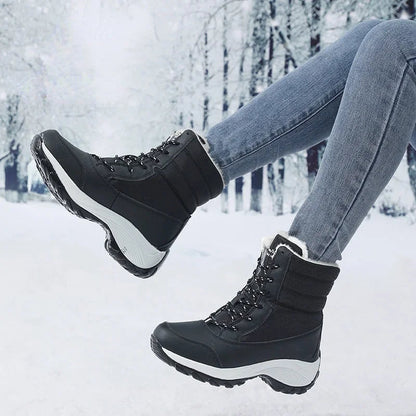 Bottes neige femme – Mi-mollet – Fourrure synthétique – Semelle plateforme – Imperméables