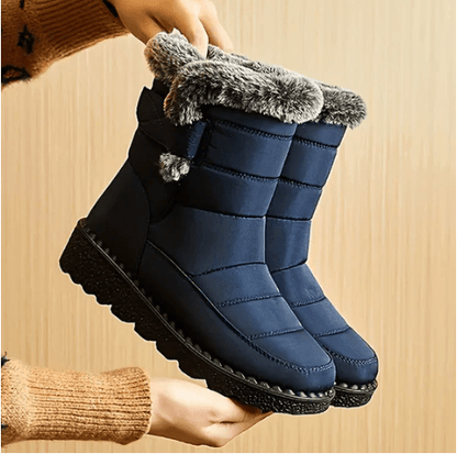 Bottes femme à la cheville – Matelassées – Doublure en fourrure – Semelle antidérapante