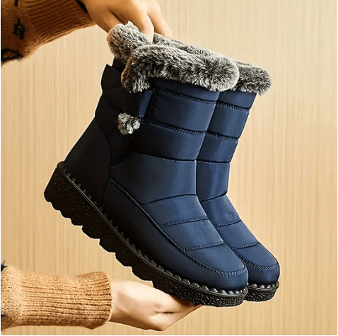 Bottes femme à la cheville – Matelassées – Doublure en fourrure – Semelle antidérapante