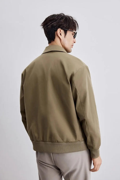 Veste homme – Coupe décontractée – Col classique – Poignets côtelés – Boutonnage devant