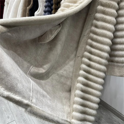 Lilou Manteau Long | Bordure en Fourrure Manteau