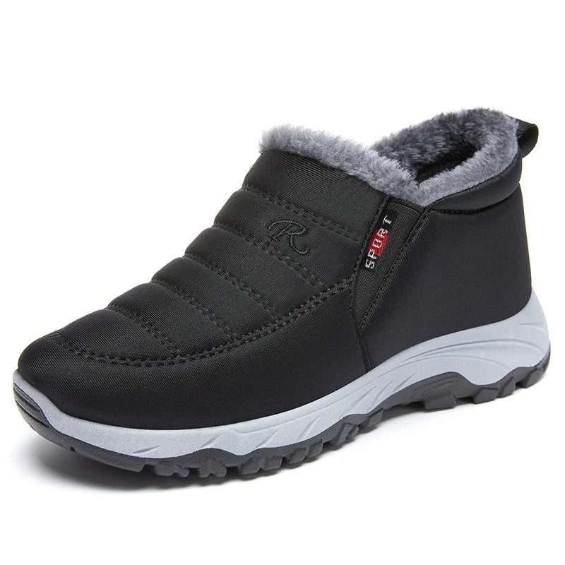 Bottes femme – Matelassées imperméables – Enfilage facile – Doublure en fausse fourrure