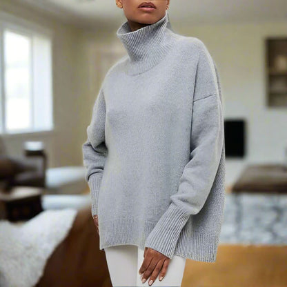 Pull à Col Roulé Noir Cozy Elegance, Moderne, Confortable et Sophistiqué pour Femmes