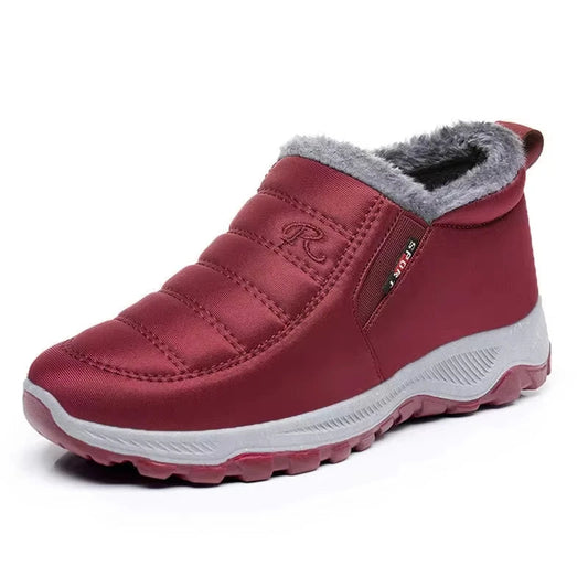 Bottes femme – Matelassées imperméables – Enfilage facile – Doublure en fausse fourrure