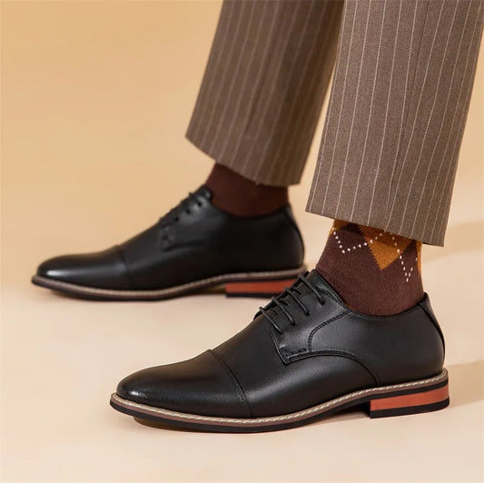 Chaussures Oxford homme – Suède souple – Bout droit – Laçage fermé – Coupe classique