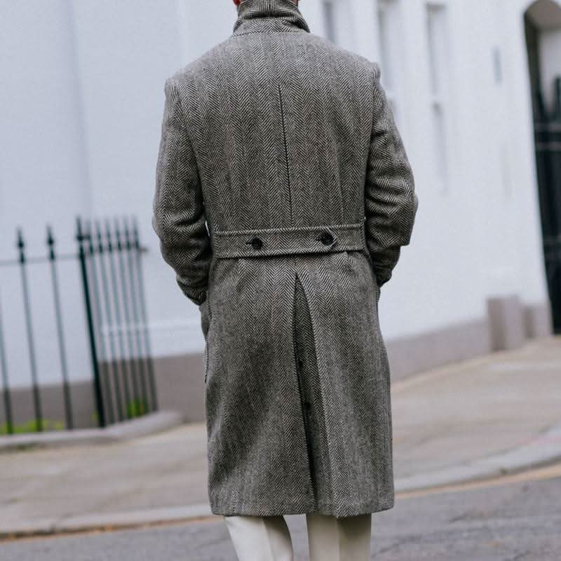 Manteau Classique en Chevrons, raffiné et polyvalent pour homme