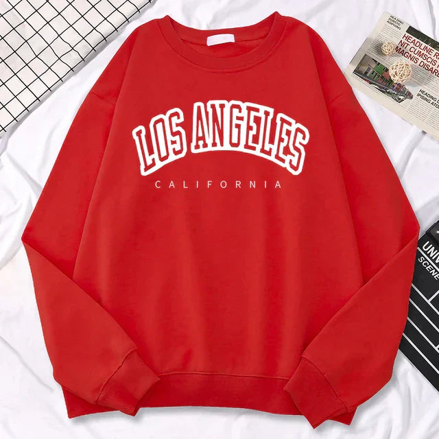 Sweatshirt femme oversize – coton – imprimé graphique – col rond – coupe ample