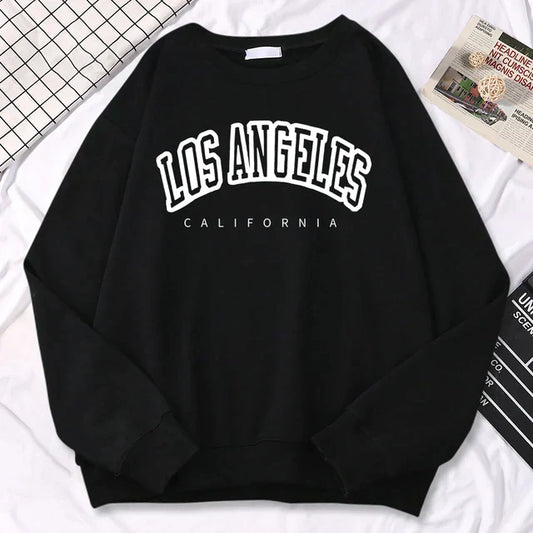 Sweatshirt femme oversize – coton – imprimé graphique – col rond – coupe ample